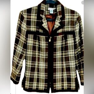 Vintage AnnTaylor plaid jacket, size 14